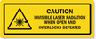 Invisible Laser Radiation When Open Interlocks Defeated