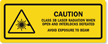 Invisible Class 3B Laser Radiation Avoid Exposure Label