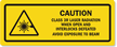 Class 3R Laser Radiation When Open Caution Label