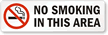 No Smoking In This Area (symbol) Label