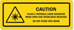 Laser Radiation Do Not Stare Into Beam Label