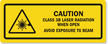Class 3B Laser Radiation Avoid When Open Label