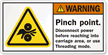 Pinch Point. Disconnect Power Label