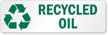 Recycled Oil Label with Recycle Graphic