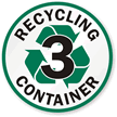 Recycling Container  3   Recycling Label