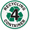 Recycling Container  4   Recycling Label