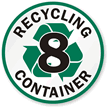 Recycling Container  8   Recycling Label