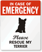 In Case Of Emergency, Please My Terrier Label