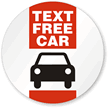 Text Free Car (Graphic)   No Texting Label