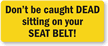 Don't Be Caught Dead On Seat Belt! Label