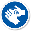 ISO M011   Wash Your Hands Symbol Label