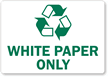 White Paper Only Label