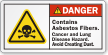 Contains Asbestos Fibers Cancer And Lung Hazard Label