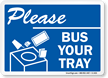 Please Bus Your Tray (with Graphic) Label