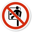 Confined Space Symbol, ISO Prohibited Action Label