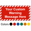 Create Own Safety Warning Label with Striped Border