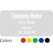 Custom Company Name, Address and Text, Single Sided Label