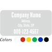 Custom Company Name and Address, Single Sided Label