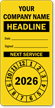 Custom Punch Out Next Service Label
