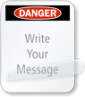 Danger Message Self Laminating Padlock Label