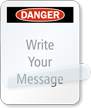 Self Laminating Danger Message Padlock Label