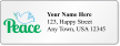 Custom Address Label With Dove Of Peace Symbol