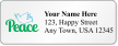Personalized Address Label With Dove Of Peace Symbol
