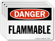 Flammable OSHA Danger Label