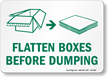 Flatten Box Before Dumping Recycling Label