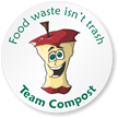 Food Waste Isn't Trash, Mac Apple Compost Sticker