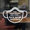 For Your Safety And Ours Face Mask Required Window Decal