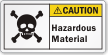 Hazardous Material ANSI Caution Label