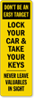 Lock Your Car Back Of Sign Decal