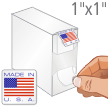 Made In USA Flag Labels in Dispenser