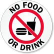 No Food or Drink Glass Door Decal