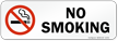 No Smoking Prohibited Label with symbol