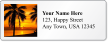 Golden Palm Tree Sunset Image Custom Address Label