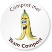 Pedro Banana Graphic, Team Compost Sticker