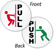 Pull Push With Graphic 2 Sided Label