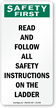 Read Follow All Safety Instructions On Ladder Label