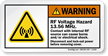 RF Voltage Hazard 13.56 Mhz. Disconnect Lock Out Label