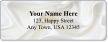 Customizable Address Label With White Satin Wave Sheet