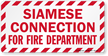 Siamese Connection For Fire Department Label