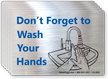 Don't Forget To Wash Your Hands Mirror Decal