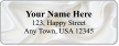 Custom Address Label With White Satin Wave Symbol
