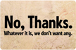 No Thanks Welcome Mat
