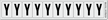 Aluminum 1" Numbers and Letters Character black on silver Y