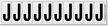 Aluminum 1.5" Numbers and Letters Character black on silver J