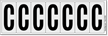 Aluminum 2.25" Numbers and Letters Character black on silver C