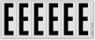 Aluminum 3.25" Numbers and Letters Character black on silver E
